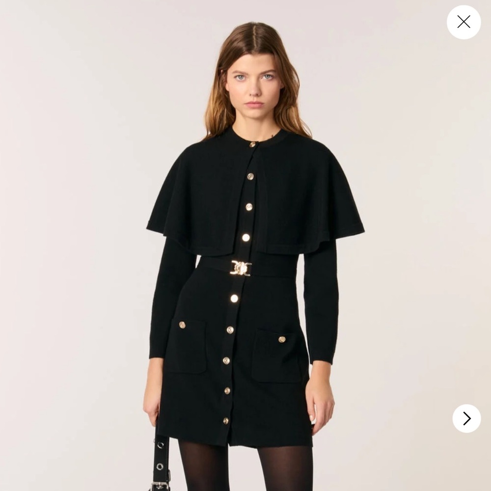 NWT Cape 2-in-1 knit Dress & Removable Cape